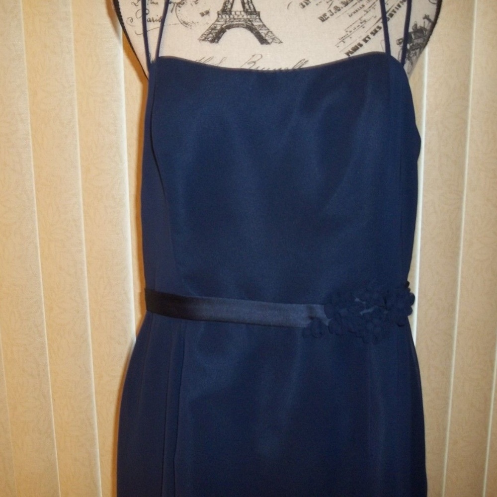 NWT! ALFRED ANGELO NAVY BRIDESMAIDS DRESS SIZE 16 - Picture 2 of 6